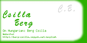 csilla berg business card